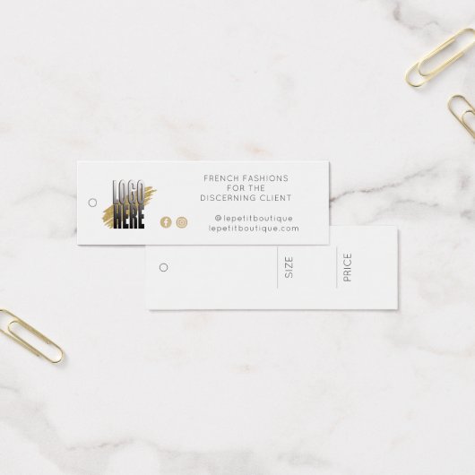 Your Logoソーシャルメディア白衣料品価格ラベル (オフィス)