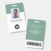 Your Logo 企業の Business Health Sage Green バッジ (表裏)