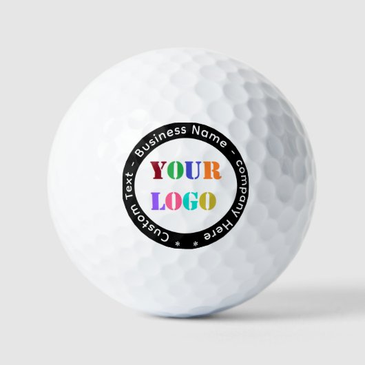 Your Logo and Custom Text Branded Golf Balls Stamp ゴルフボール (正面)