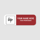 Your Logo and Name Personalized Employee 名札 (正面)