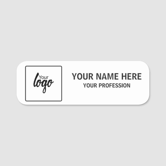Your Logo and Name Personalized Employee 名札 (正面)