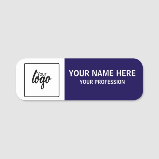 Your Logo and Name Personalized Employee 名札 (正面)