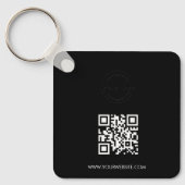 Your Logo and QR code goes here Simple  Custom  キーホルダー (正面)
