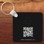 Your Logo and QR code goes here Simple  Custom  キーホルダー (正面)
