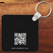 Your Logo and QR code goes here Simple  Custom  キーホルダー (裏面)