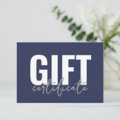 Your Logo Blue Business Gift Certificate 招待状 (スタンド正面)