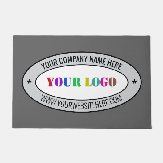 Your Logo Branded Business Office Doormat Example ドアマット (正面)