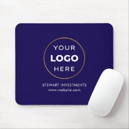 Your Logo Business 企業の Navy Blue マウスパッド