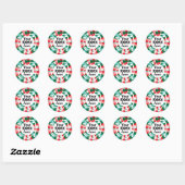 Your Logo Christmas Classic Round Sticker ラウンドシール (シート)