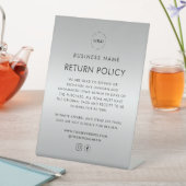 Your Logo Clothing Retail Store返品ポリシー 台座サイン (インサイチュ)