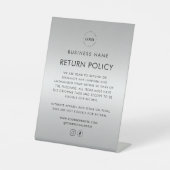 Your Logo Clothing Retail Store返品ポリシー 台座サイン (正面)