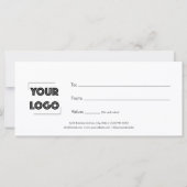 Your Logo Custom Business Gift Certificate (裏面)