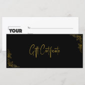 Your Logo Custom Business Gift Certificate (正面/裏面)
