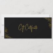Your Logo Custom Business Gift Certificate (正面)