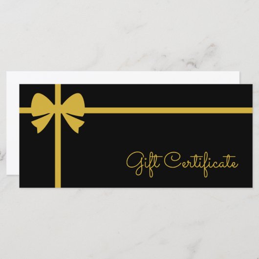 Your Logo Custom Business Gift Certificate (正面/裏面)