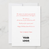 Your Logo Custom Business Marketing シーズンカード (裏面)