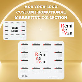 Your Logo Custom Business Marketing 2026 Calender マウスパッド
