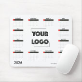 Your Logo Custom Business Marketing 2026 Calender マウスパッド (マウス)