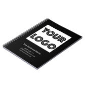  Your Logo Custom Business Marketing Black ノートブック (左側)