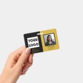 Your Logo Custom Business Marketing Employee バッジ (手持ち)