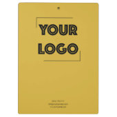 Your Logo Custom Business Marketing Gold クリップボード (裏面)