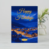 Your Logo Custom Business Retro Gold  箔シーズンカード (立ち正面)