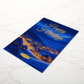 Your Logo Custom Business Retro Gold  箔シーズンカード (回転した状態)