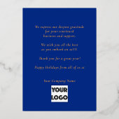 Your Logo Custom Business Retro Gold  箔シーズンカード (裏面)