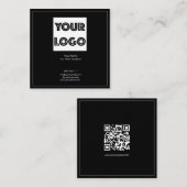 Your Logo Custom QR Code Marketing スクエア名刺 (正面/裏面)