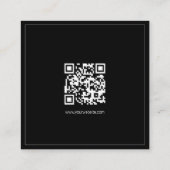 Your Logo Custom QR Code Marketing スクエア名刺 (裏面)