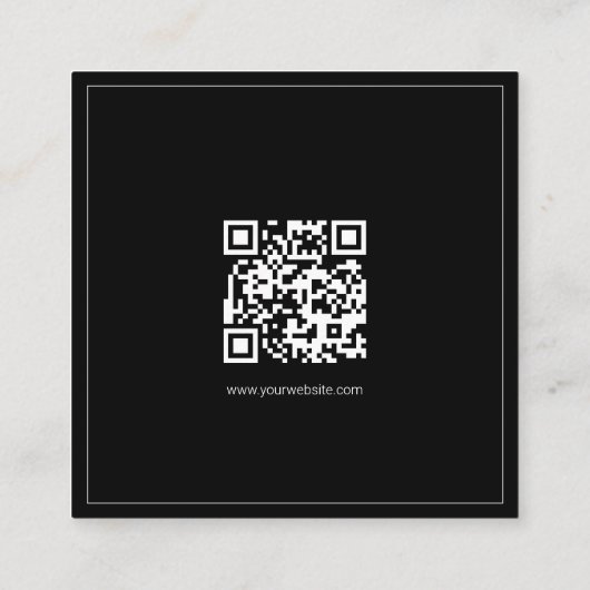 Your Logo Custom QR Code Marketing スクエア名刺 (裏面)