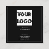 Your Logo Custom QR Code Marketing スクエア名刺 (正面)