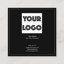 Your Logo Custom QR Code Marketing スクエア名刺