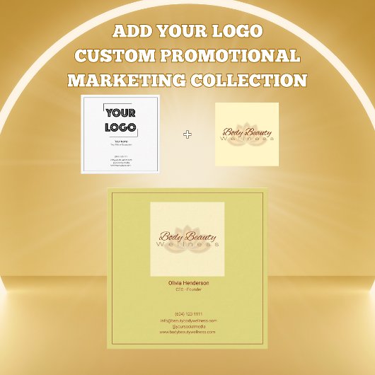 Your Logo Custom QR Code Marketing スクエア名刺
