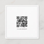 Your Logo Custom QR Code Marketing スクエア名刺 (裏面)