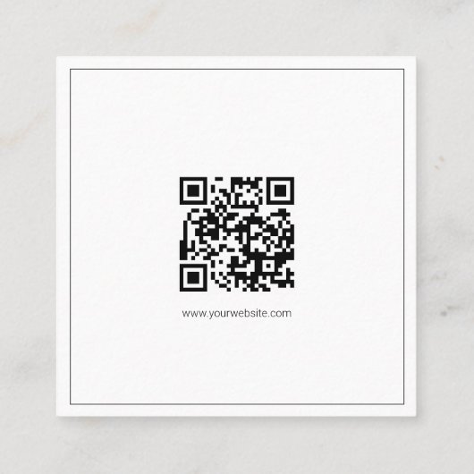 Your Logo Custom QR Code Marketing スクエア名刺 (裏面)