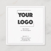 Your Logo Custom QR Code Marketing スクエア名刺 (正面)