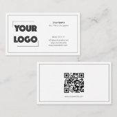 Your Logo Custom QR Code Marketing 名刺 (正面/裏面)