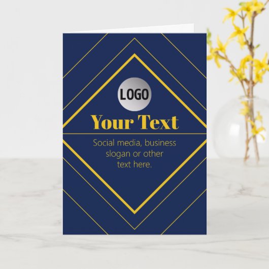 Your Logo & Customizable Design Template カード (黄色い花)