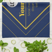 Your Logo & Customizable Design Template キッチンタオル (折り畳み)