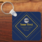 Your Logo & Customizable Design Template キーホルダー (正面)