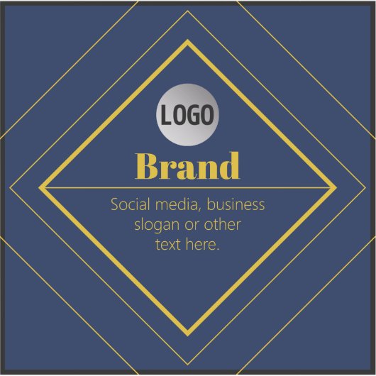 Your Logo & Customizable Design Template シール (正面)