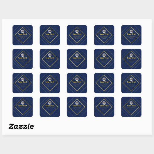 Your Logo & Customizable Design Template スクエアシール (シート)
