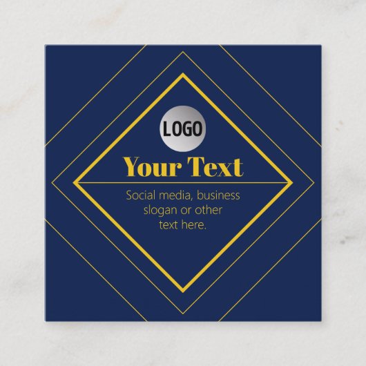 Your Logo & Customizable Design Template スクエア名刺 (正面)
