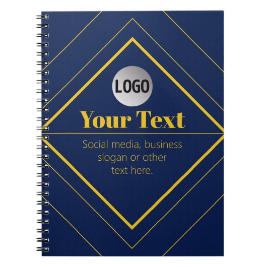 Your Logo & Customizable Design Template ノートブック (正面)