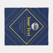 Your Logo & Customizable Design Template フリースブランケット (正面(横))