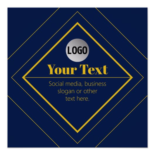 Your Logo & Customizable Design Template ポスター (正面)