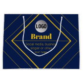 Your Logo & Customizable Design Template ラージペーパーバッグ (正面)