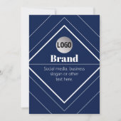 Your Logo & Customizable Modern Design | Navy Blue (正面)