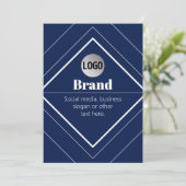 Your Logo & Customizable Modern Design | Navy Blue (スタンド正面)
